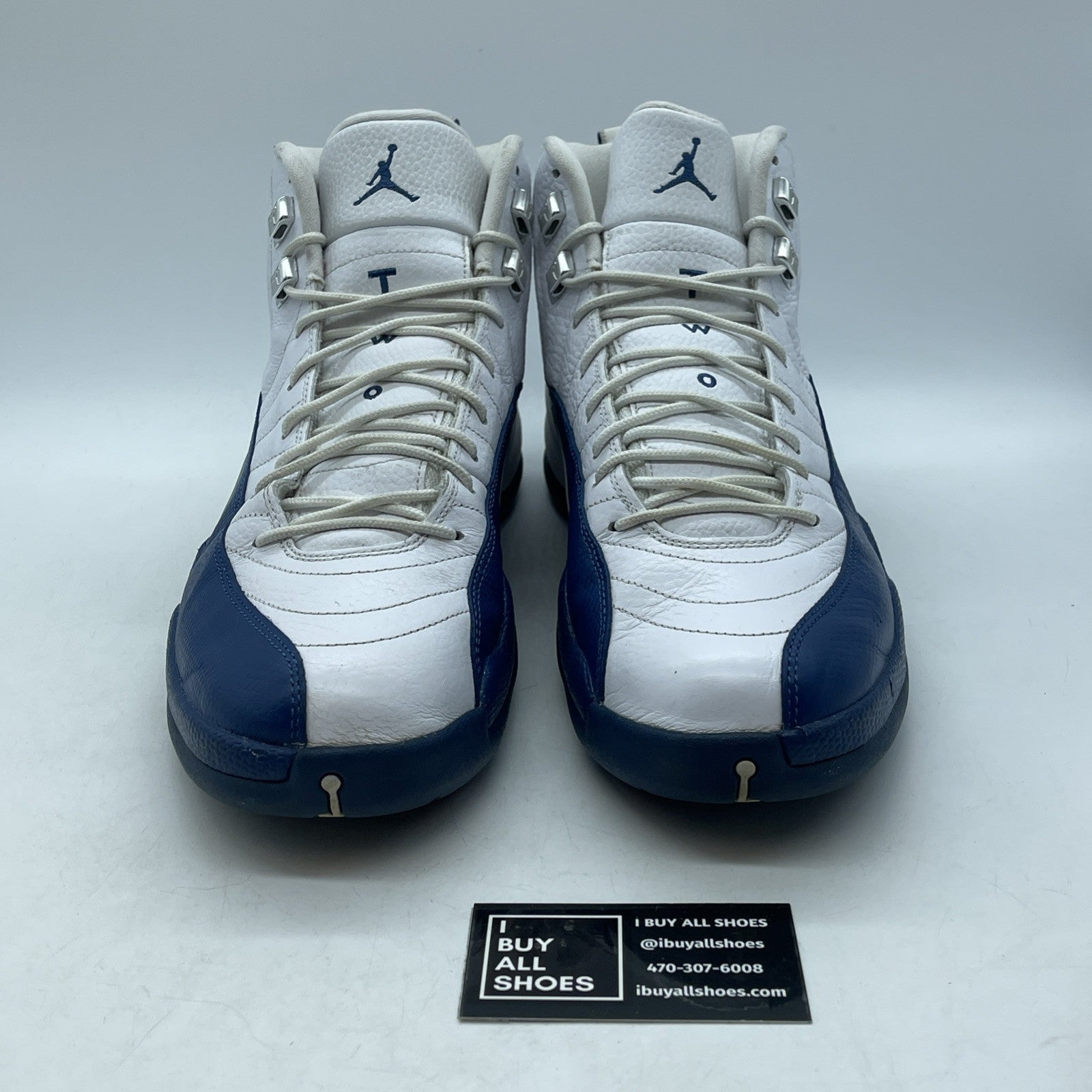 Size 13 - Jordan 12 Retro French Blue 2016 Blue White Leather (130690-113)