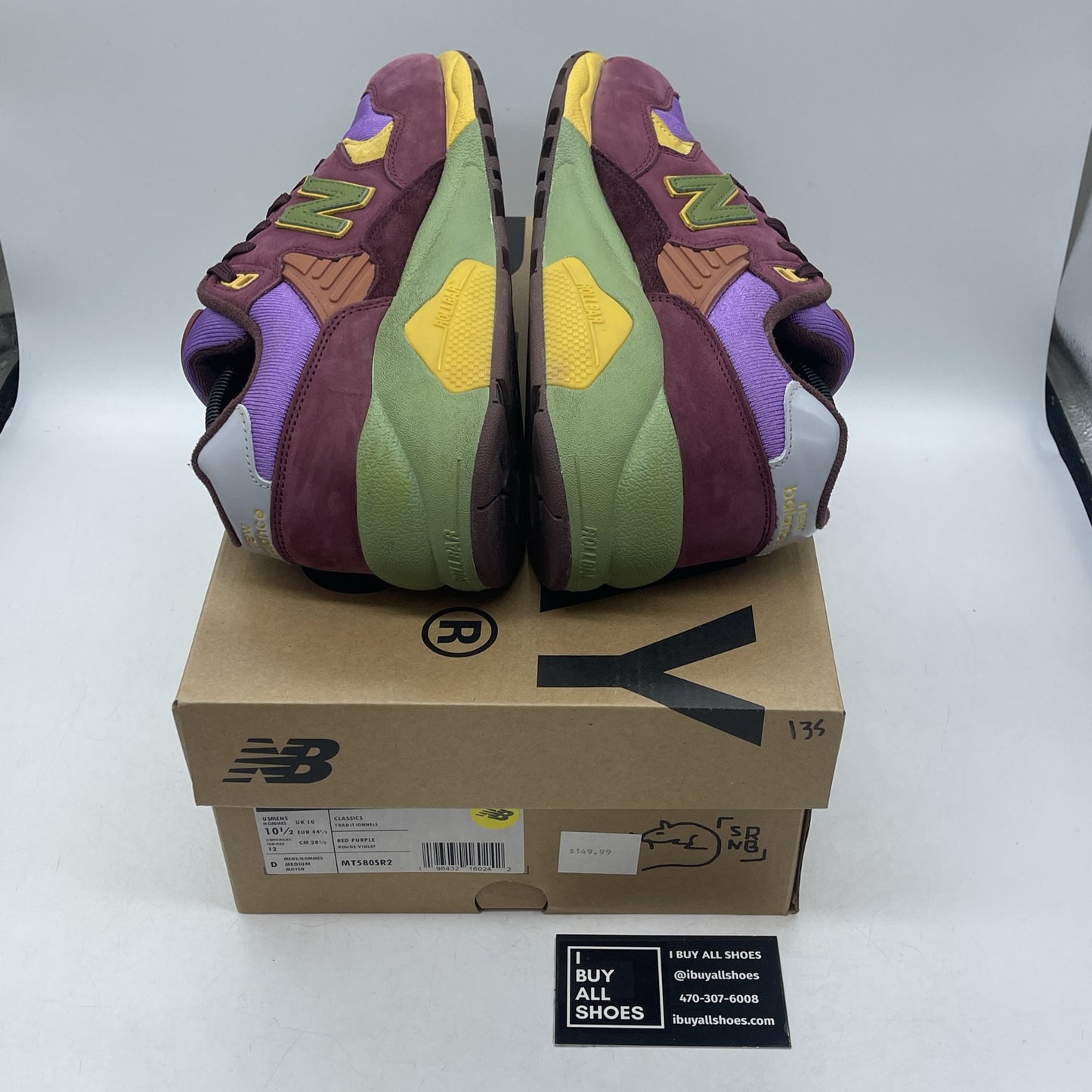Size 10.5 - New Balance Stray Rats x 580 Tribute to 2007 - Burgundy (MT580SR2)