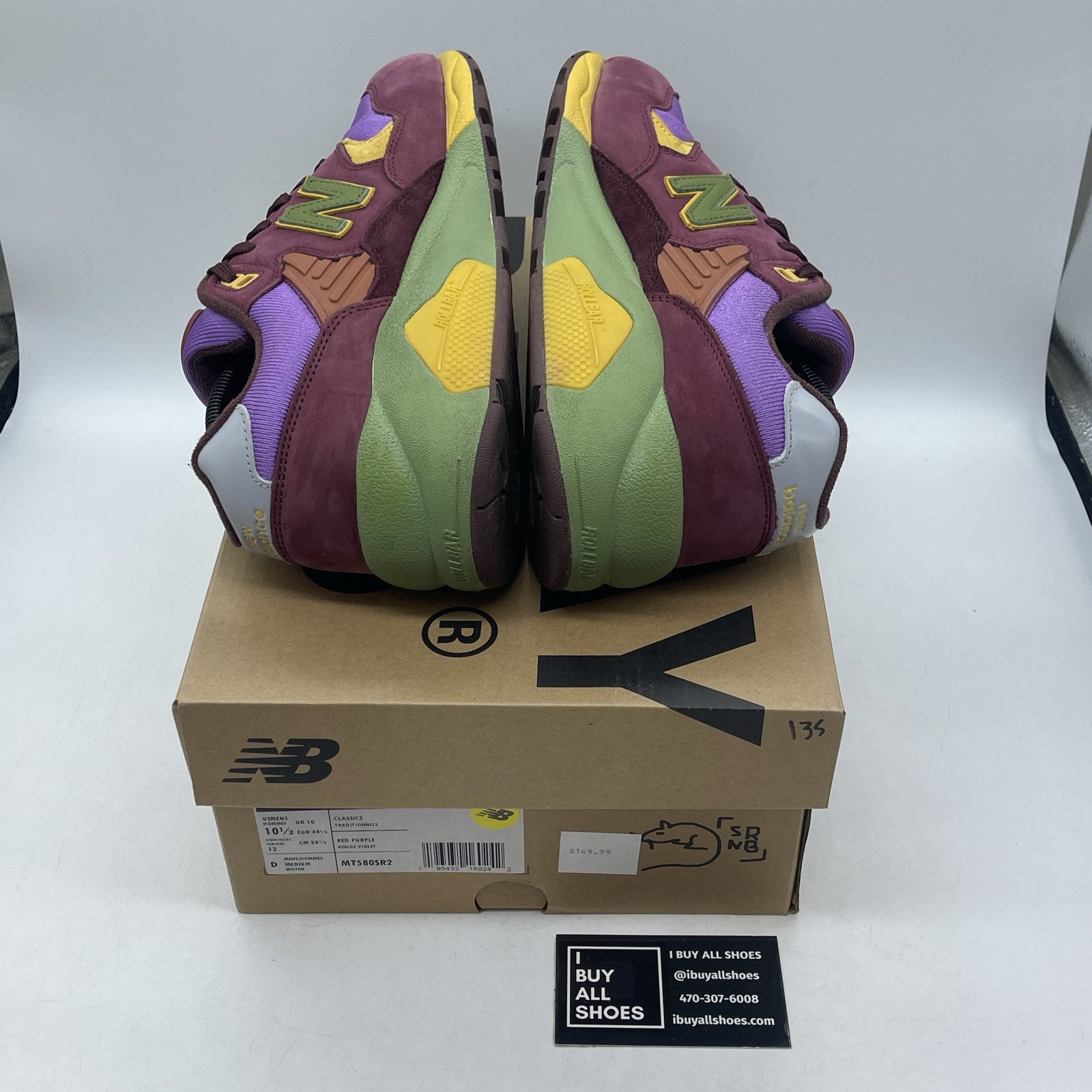 Size 10.5 - New Balance Stray Rats x 580 Tribute to 2007 - Burgundy (MT580SR2)