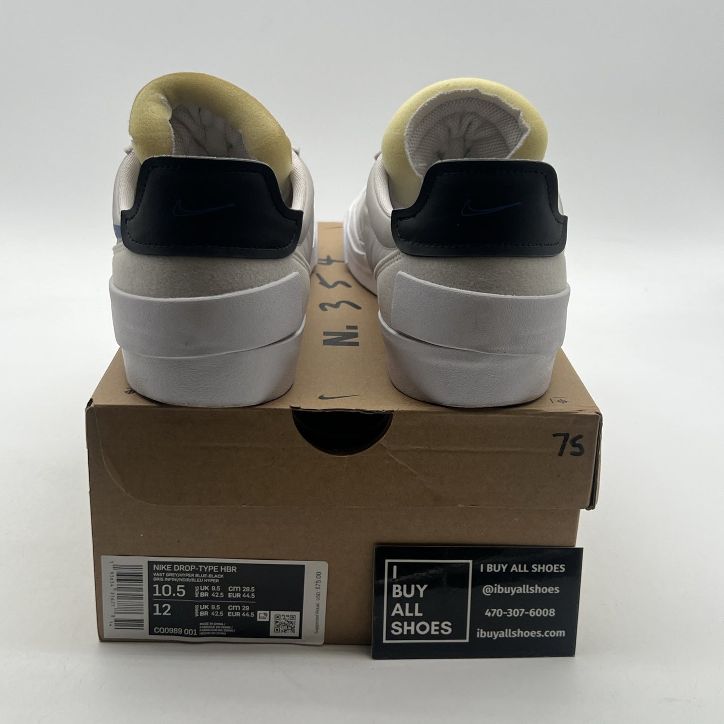 Size 10.5 - Nike Drop Type HBR Vast Grey (CQ0989-001)