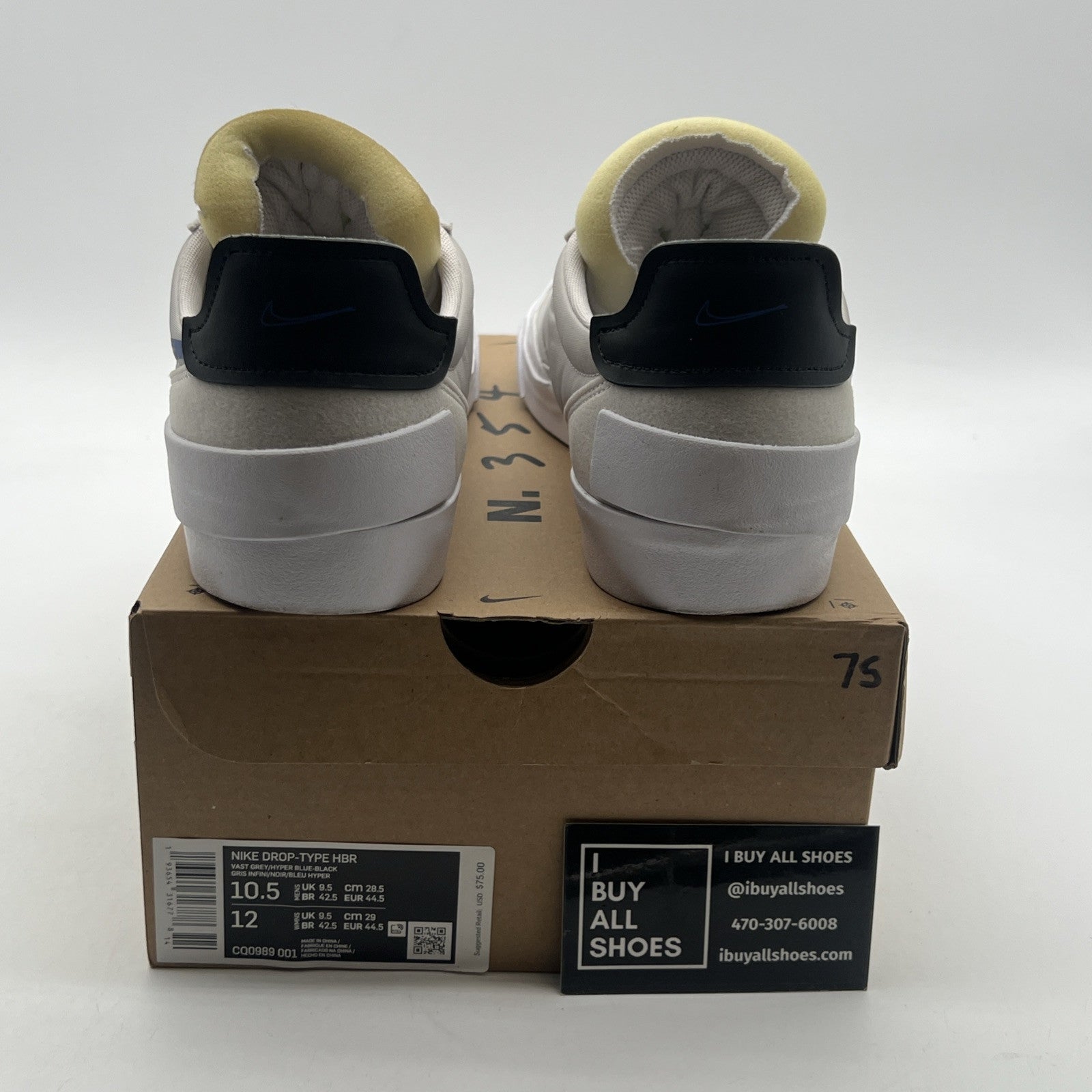 Size 10.5 - Nike Drop Type HBR Vast Grey (CQ0989-001)