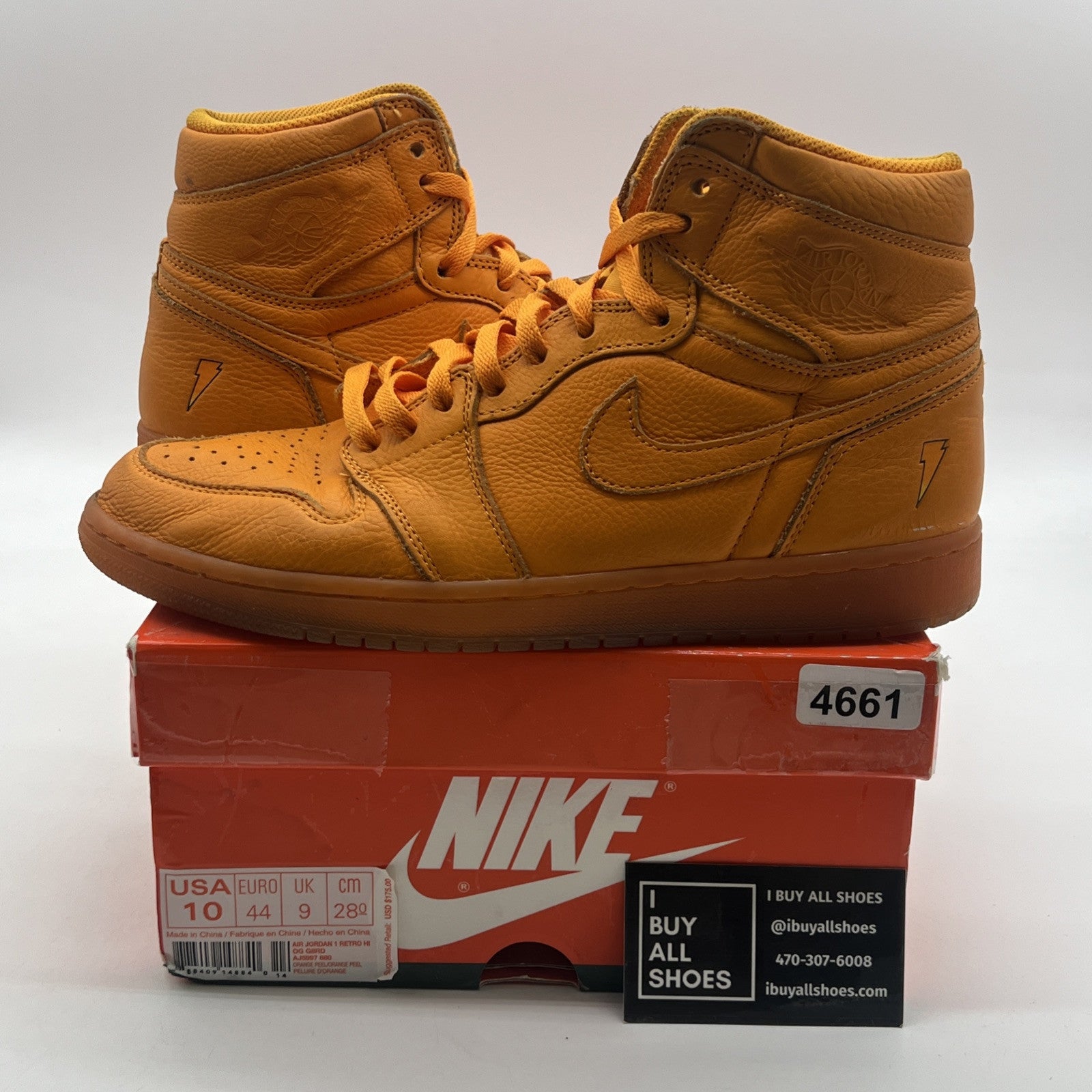Size 10 - Air Jordan 1 Retro OG G8RD High Orange Peel (AJ5997-880)