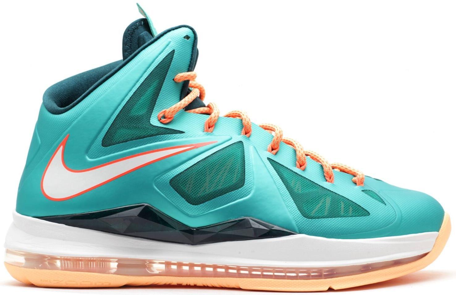 Size 8.5 - Nike LeBron 10 Miami Dolphins (541100-302)