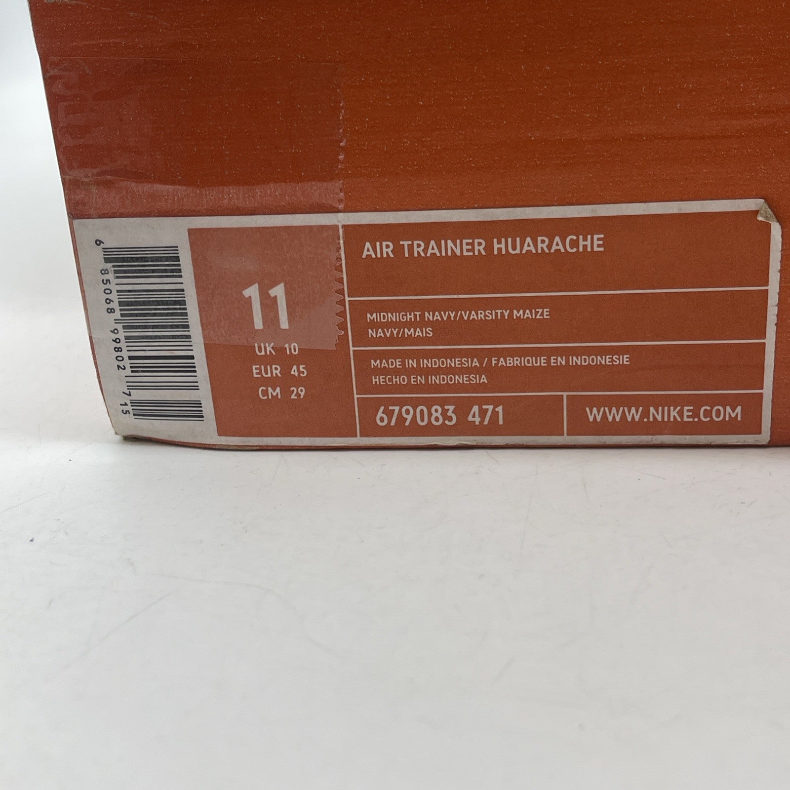 Size 11 - Nike Air Trainer Retro OG Huarache Midnight Navy Suede (679083-471)