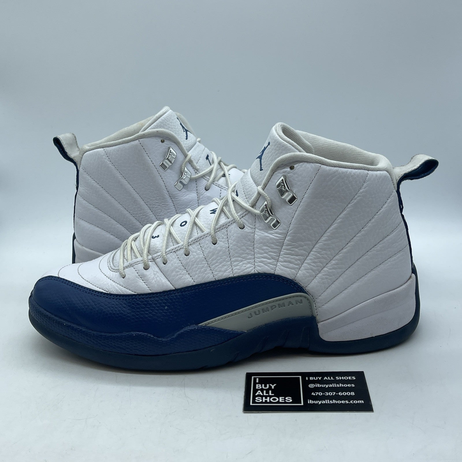 Size 13 - Jordan 12 Retro French Blue 2016 Blue White Leather (130690-113)