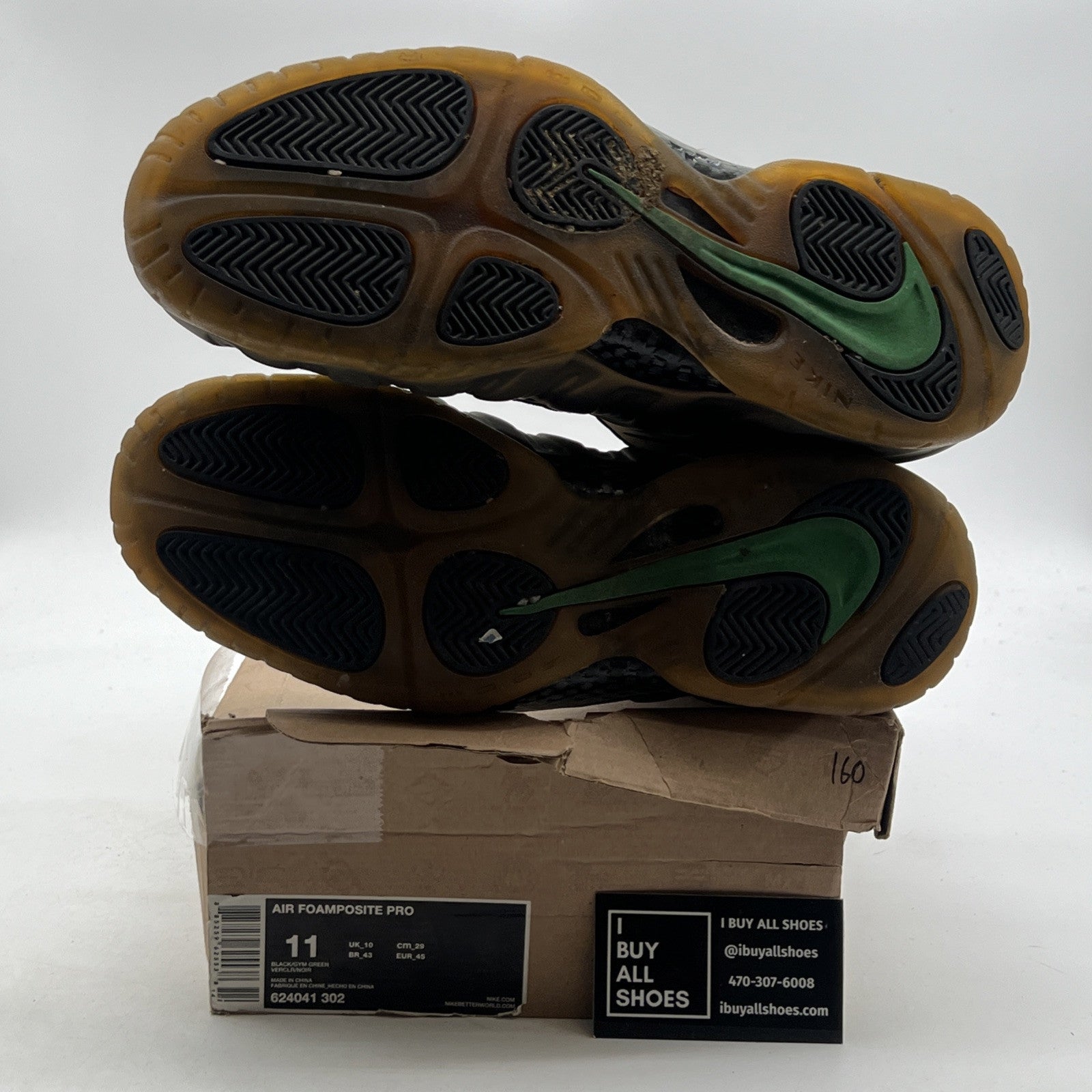 Size 11 - Nike Foamposite Pro Gym Green (624041-302)