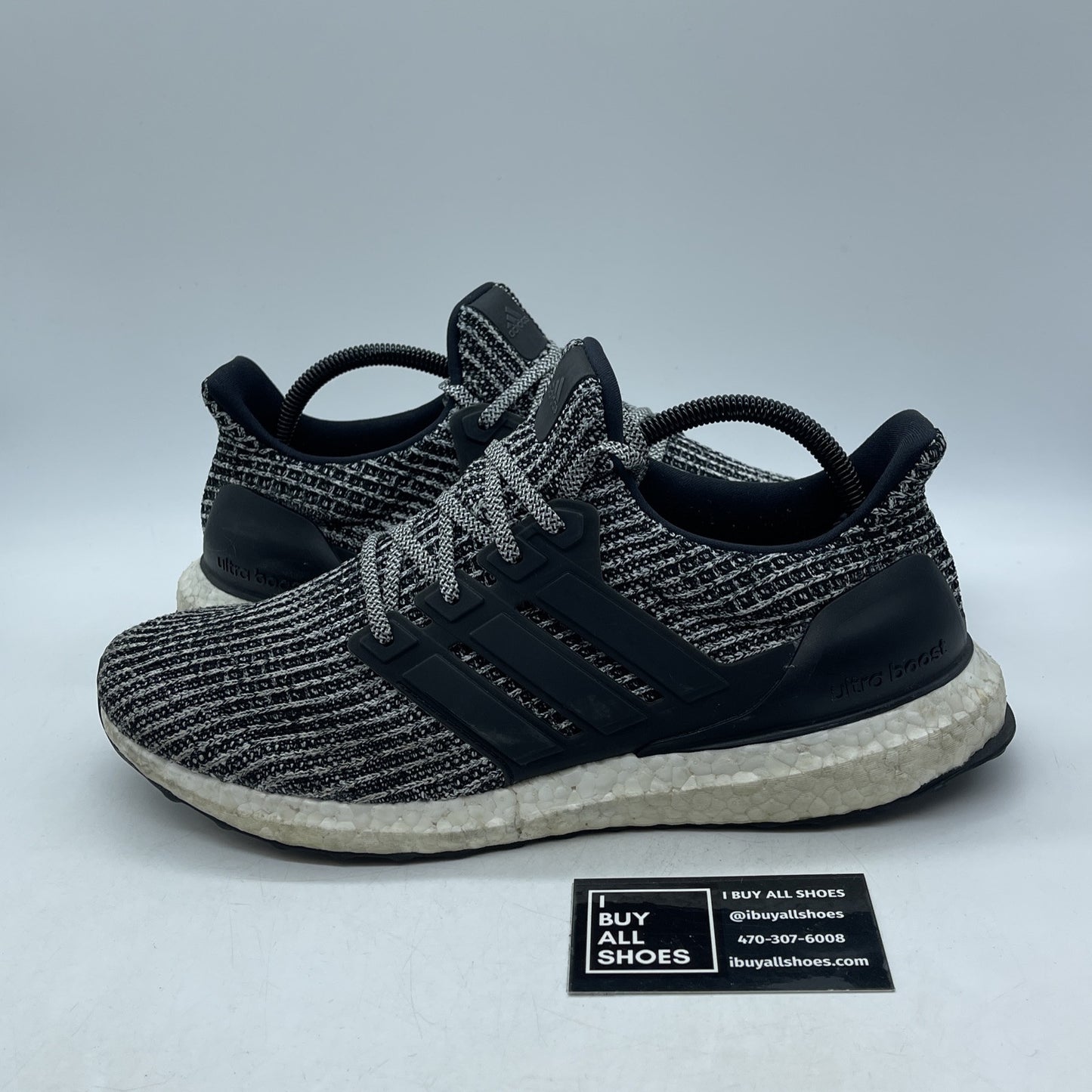 Size 10.5 - adidas UltraBoost 4.0 'Cookies and Cream Black Suede Leather