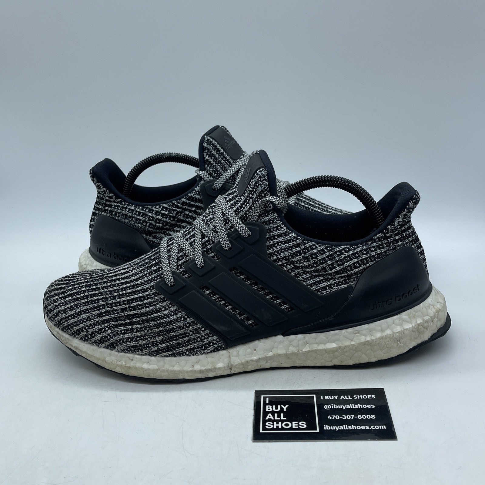 Size 10.5 - adidas UltraBoost 4.0 'Cookies and Cream Black Suede Leather