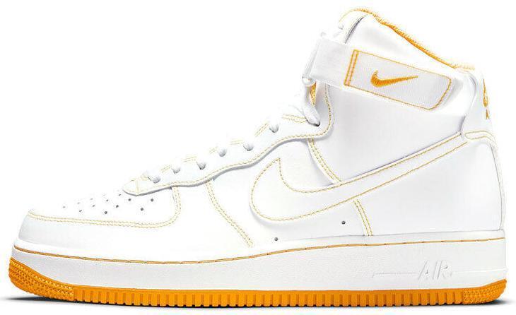 Size 10.5 - Nike Air Force 1 '07 High Laser Orange White Leather (CV1753-107)