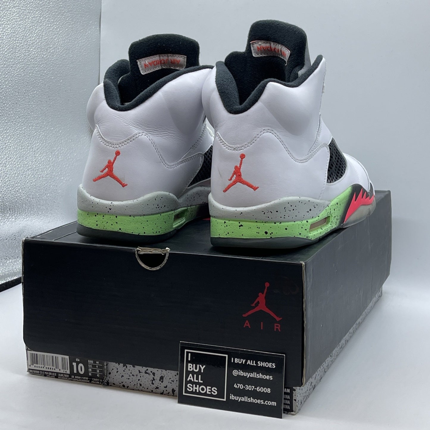 Size 10 - Air Jordan 5 Retro Pro Stars White Black Leather (136027-115)