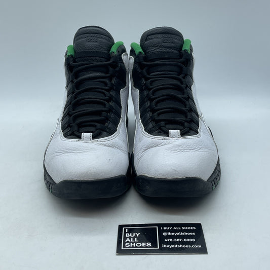 Size 10.5 - Air Jordan 10 Retro 2019 Seattle Black White Leather (310805-137)