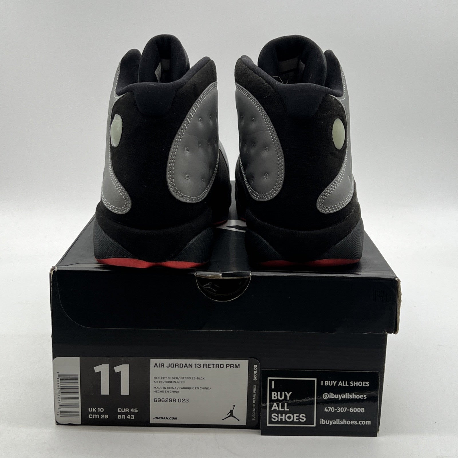 Size 11 - Air Jordan 13 Retro Reflective Silver (696208-023)