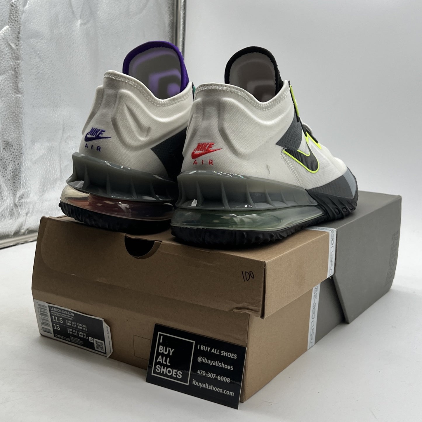 Size 11.5 - Nike LeBron 18 Low Air Max 95 Greedy (CV7562-100)