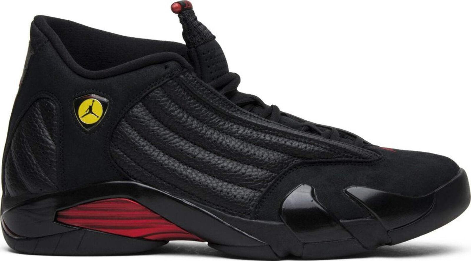 Size 10.5 - Air Jordan 14 Retro 2018 Last Shot Black Red Suede (487471-003)