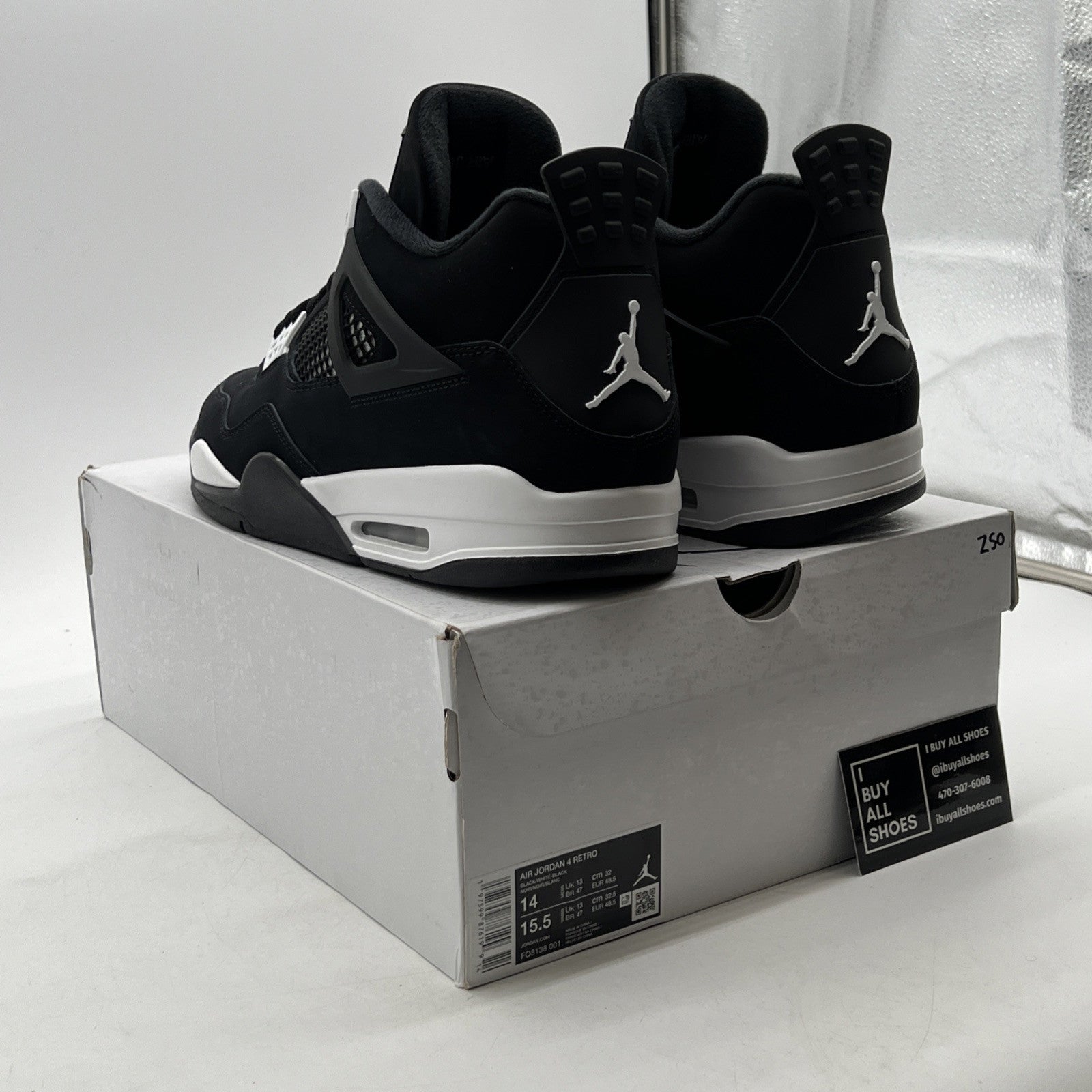 Size 14 - Air Jordan 4 Retro White Thunder (FQ8138-001)