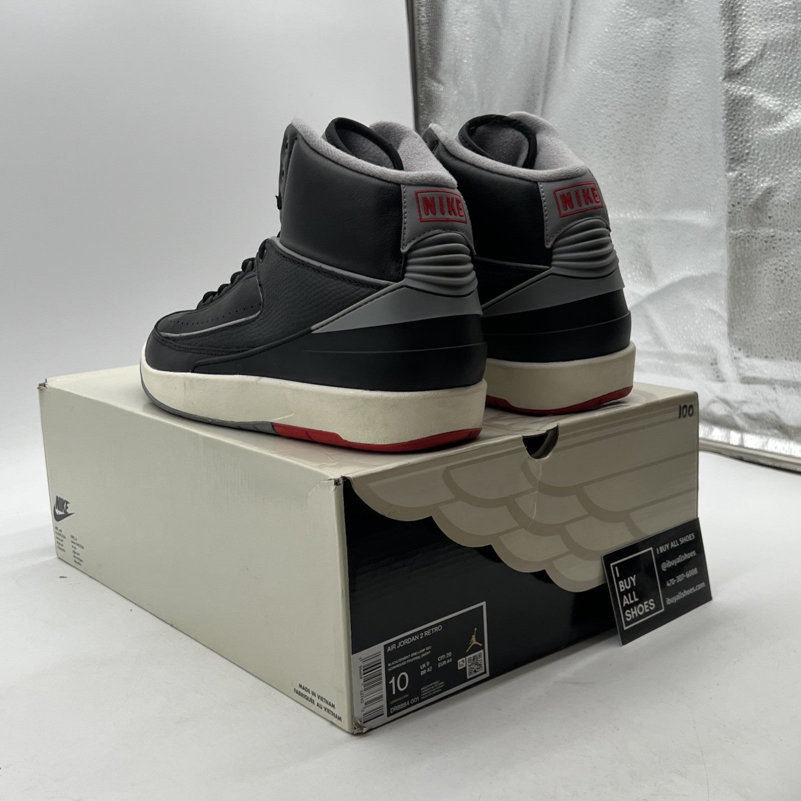 Size 10 - Air Jordan 2 Retro Black Cement (DR884-001)