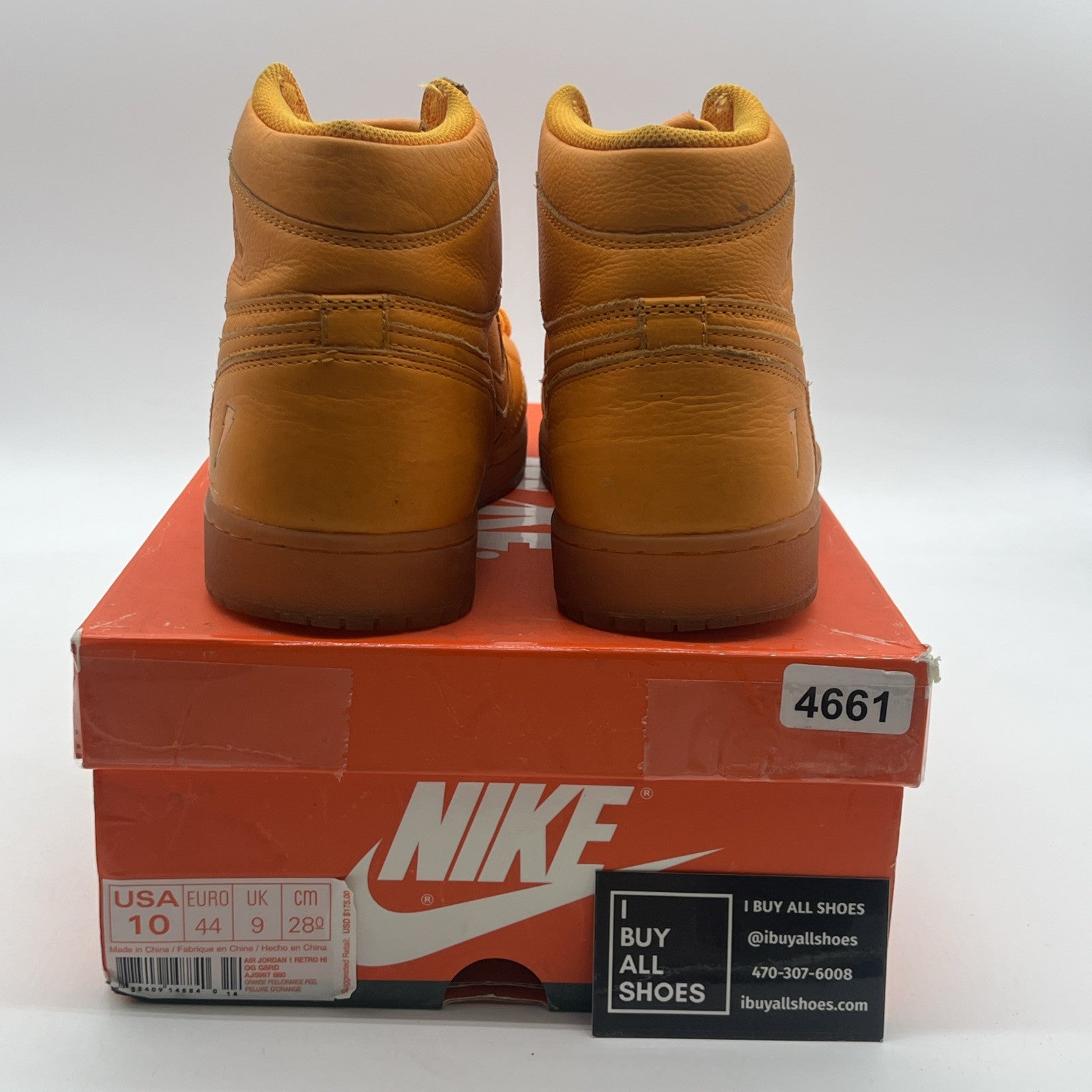 Size 10 - Air Jordan 1 Retro OG G8RD High Orange Peel (AJ5997-880)