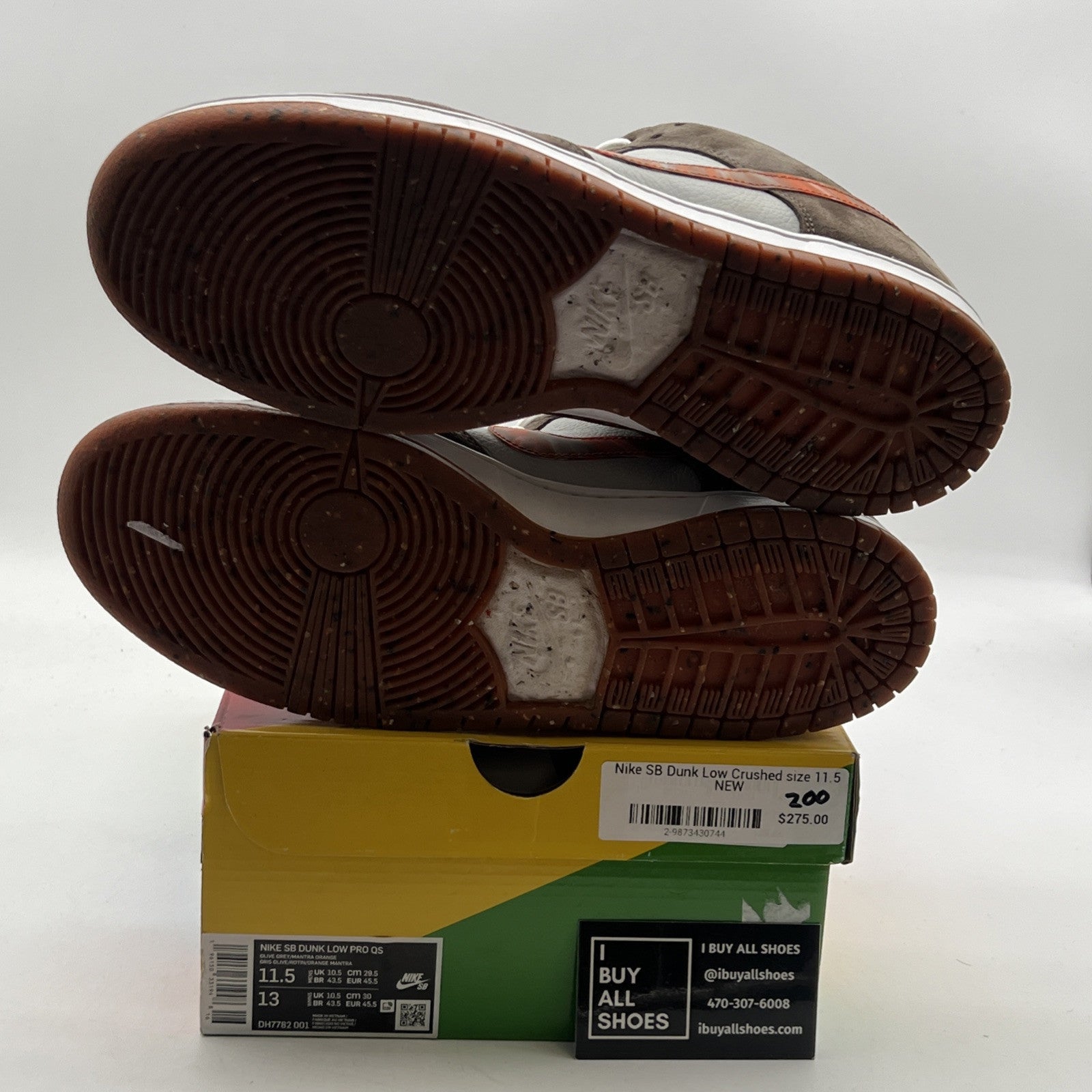 Size 11.5 - Nike Crushed D.C. x Dunk SB Low Golden Hour (DH7782-001)