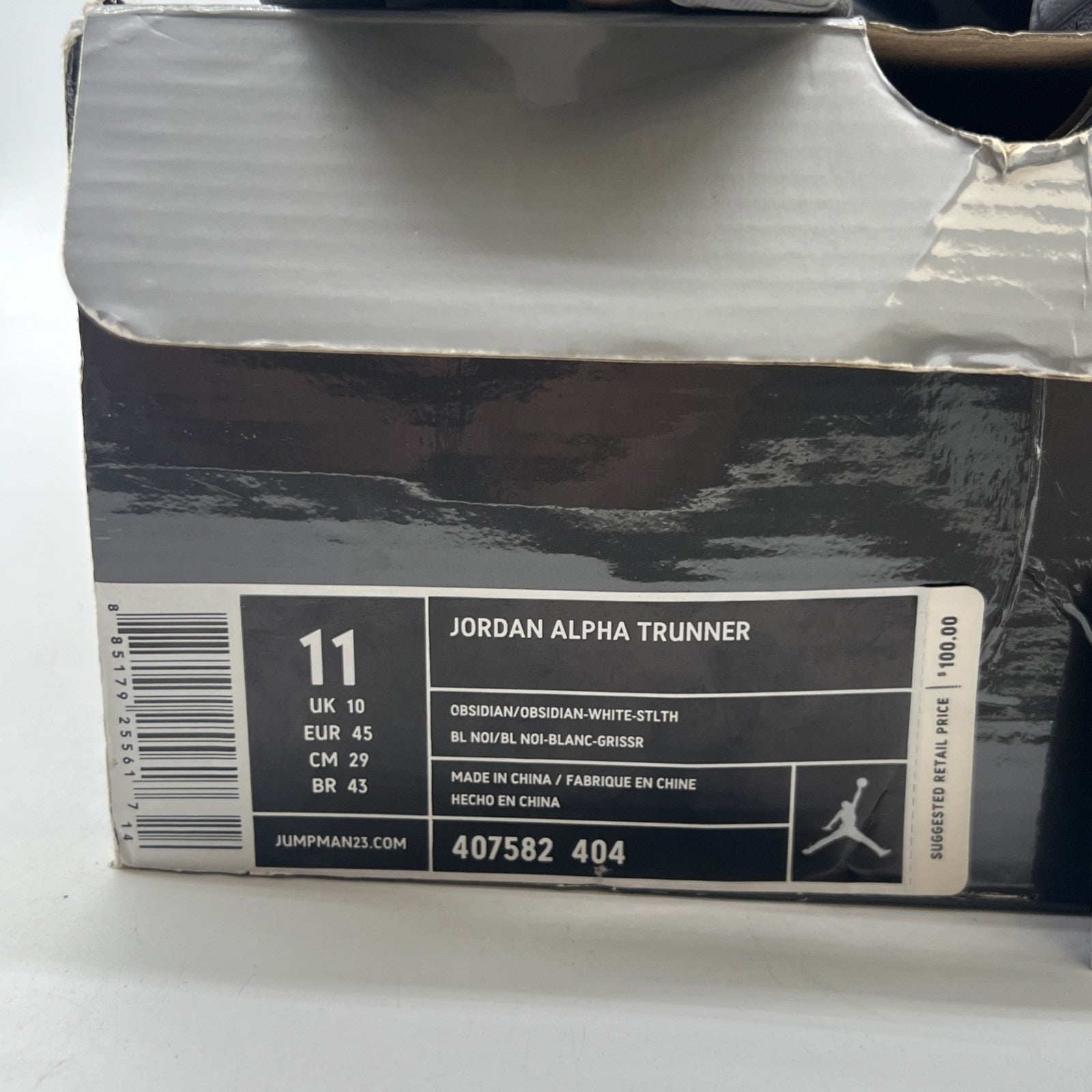 Size 11 - Jordan Alpha Trunner Obsidian (407582-404)