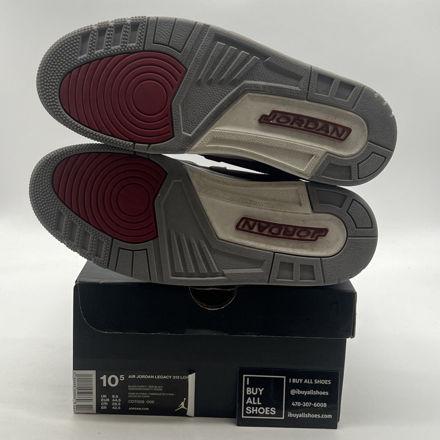 Size 10.5 - Jordan Legacy 312 Low Bred Cement (CD7069-006)