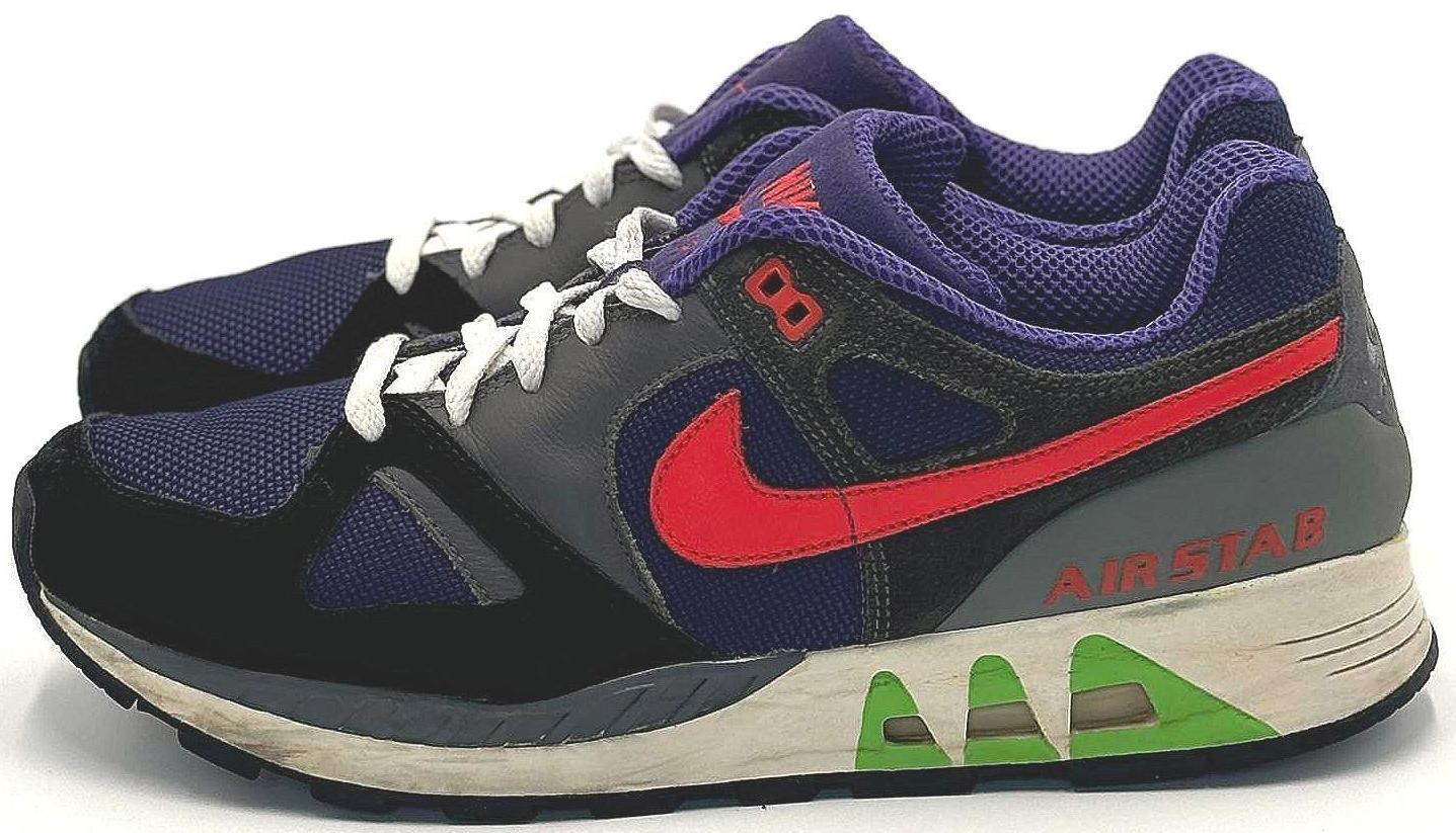 Size 13 - Nike Air Stab Premium Purple Black Grey Suede Leather (313717-581)