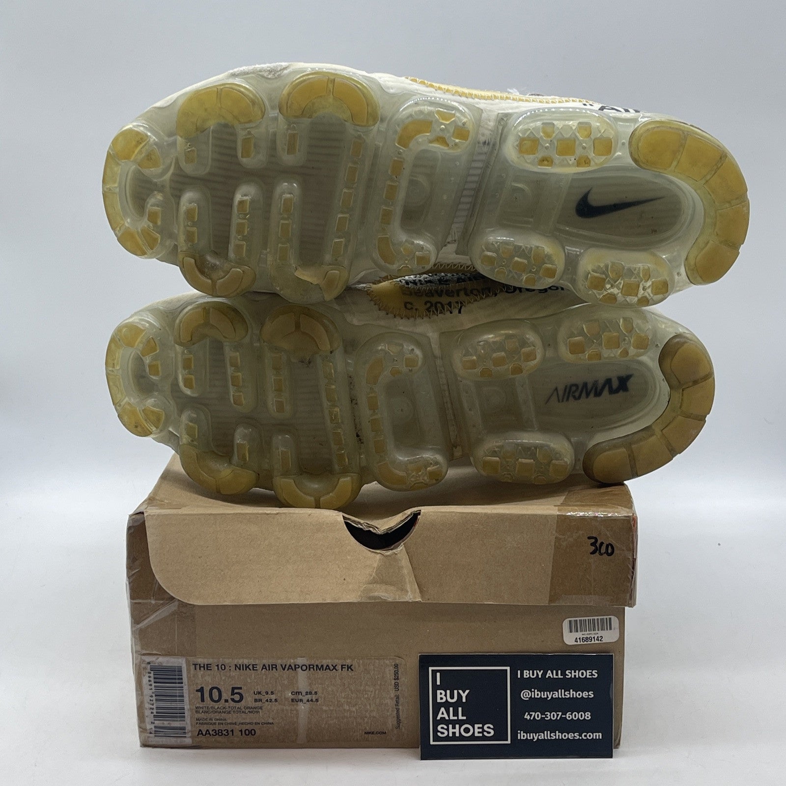 Size 10.5 - Nike Off-White x Air VaporMax Part 2 White Suede (AA3831-100)