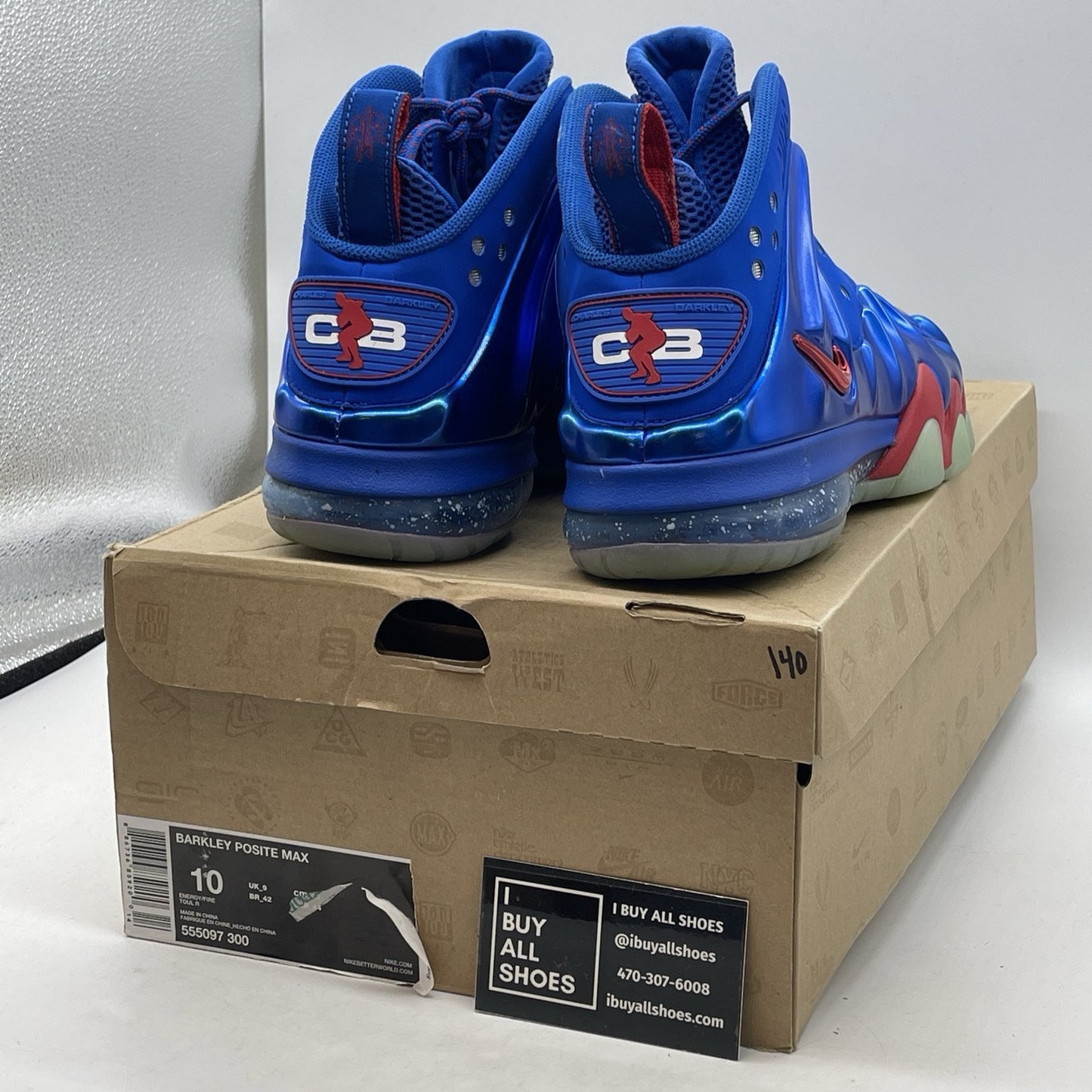 Size 10 - Nike Barkley Posite Max Sixers Blue Suede Leather (555097-300)