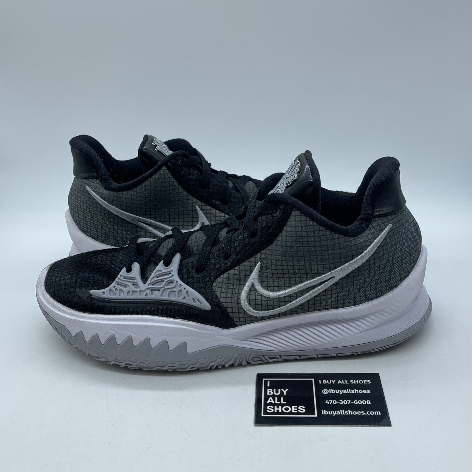 Size 12 - Nike Kyrie 4 TB Low Black Wolf Grey Suede Leather (DA7803-003)