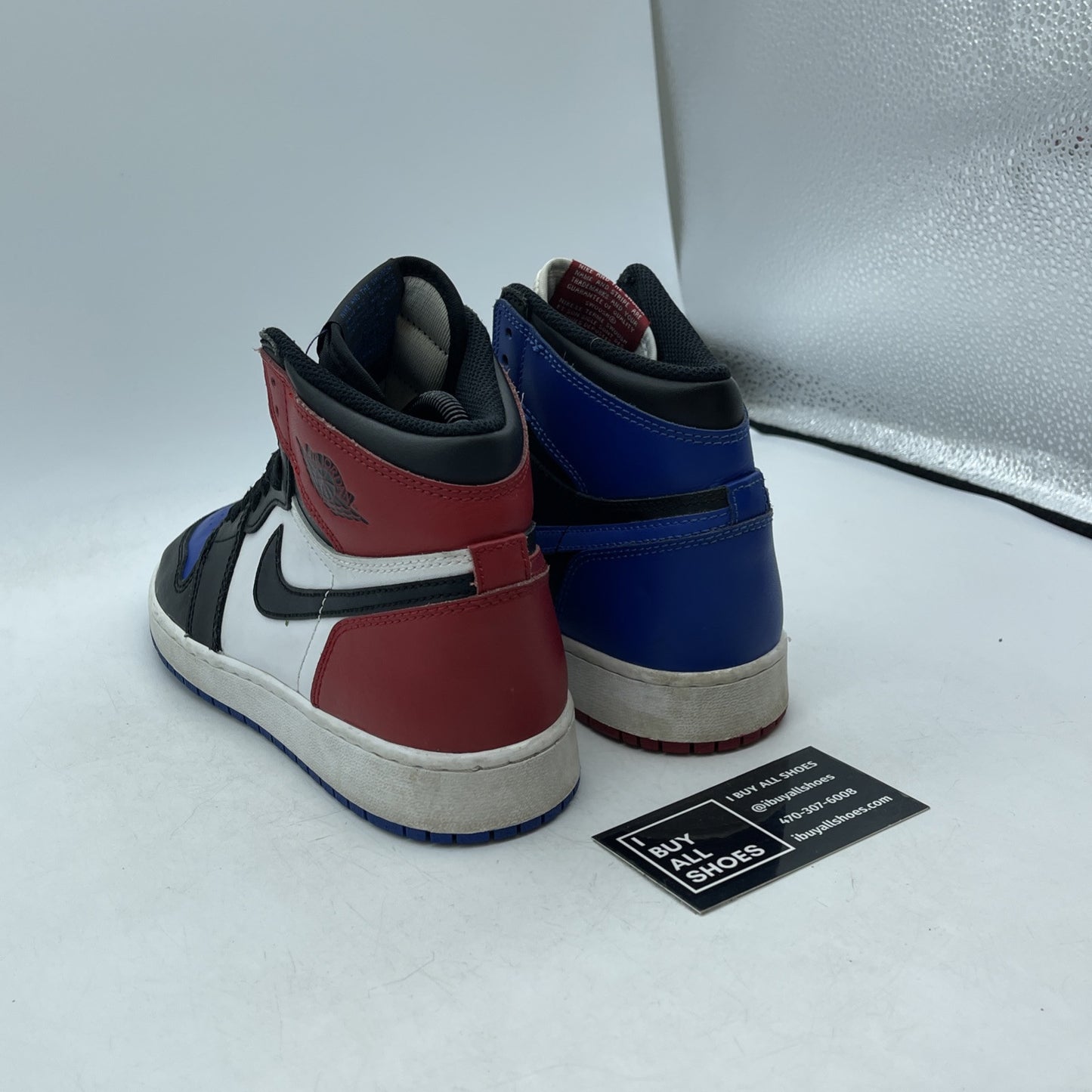 Size 5.5Y - Air Jordan 1 Retro High OG GS Top 3 Black White Red Blue 575441-026