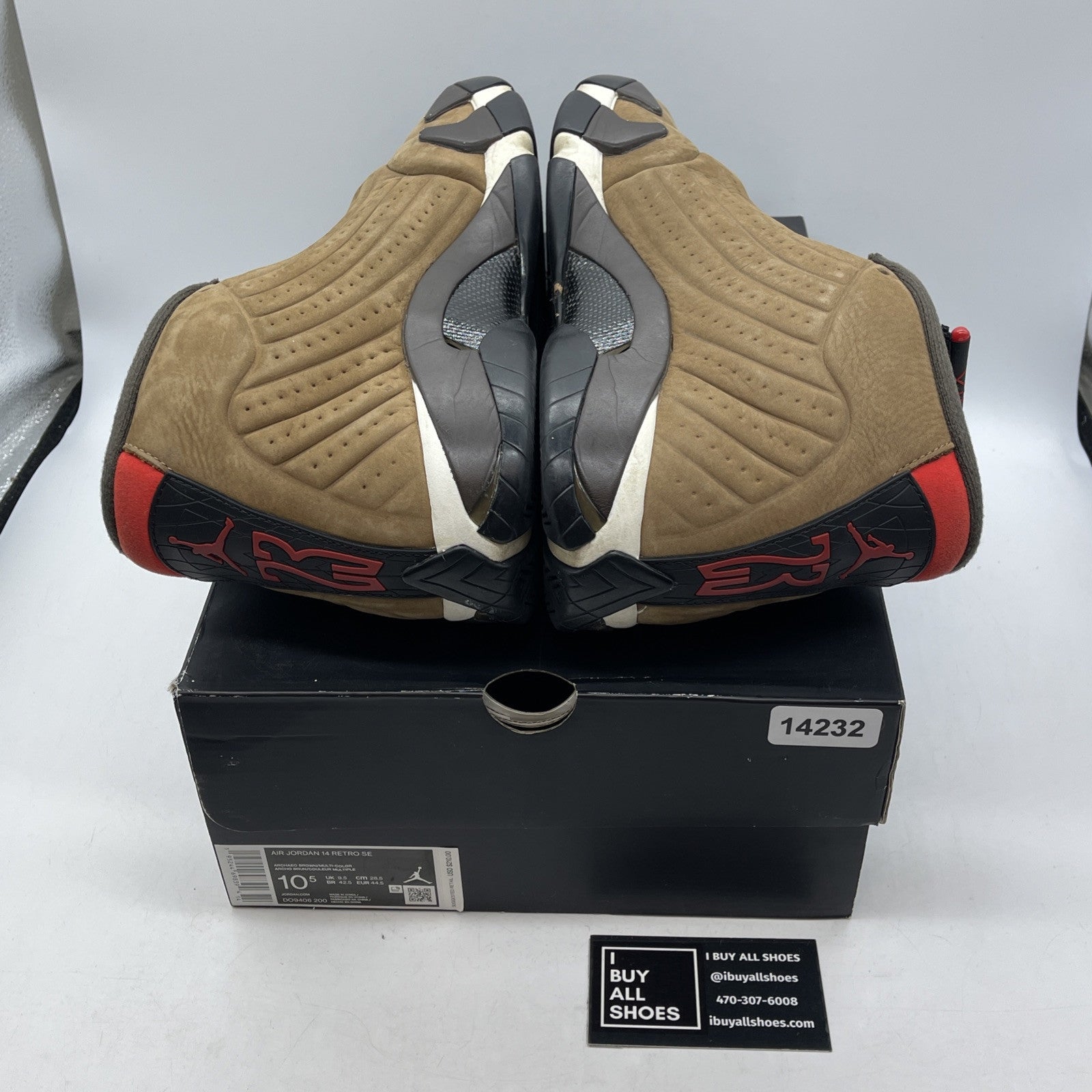 Size 10.5 - Air Jordan 14 Retro Winterized Brown Black Suede (DO9406-200)