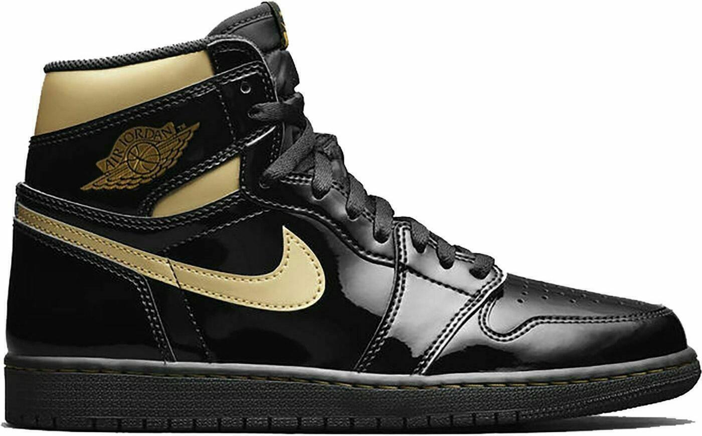 Size 9 - Air Jordan 1 Black Metallic Gold 2020 (555088-032)