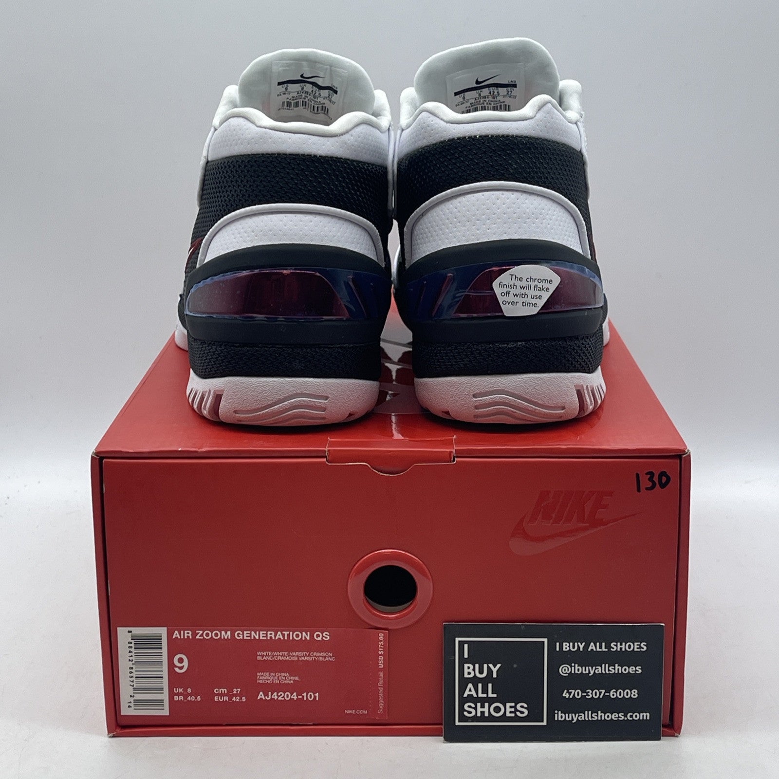 Size 9 - Nike Air Zoom Generation Retro QS Suede 2017 Debut (AJ4204-101)