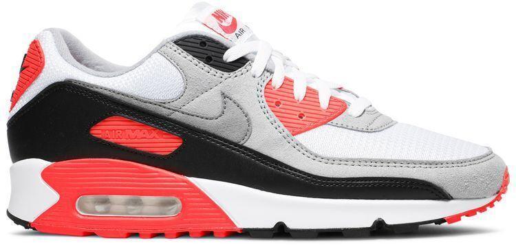 Size 10.5 - Nike Air Max 90 2020 Infrared Grey Black Suede Leather (CT1685-100)