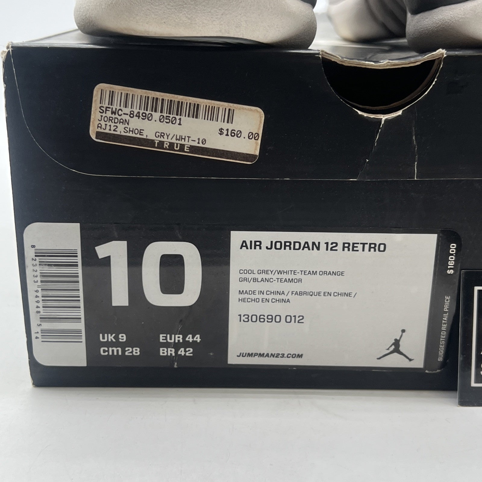 Size 10 - Air Jordan 12 Retro Cool Grey (130690-012)