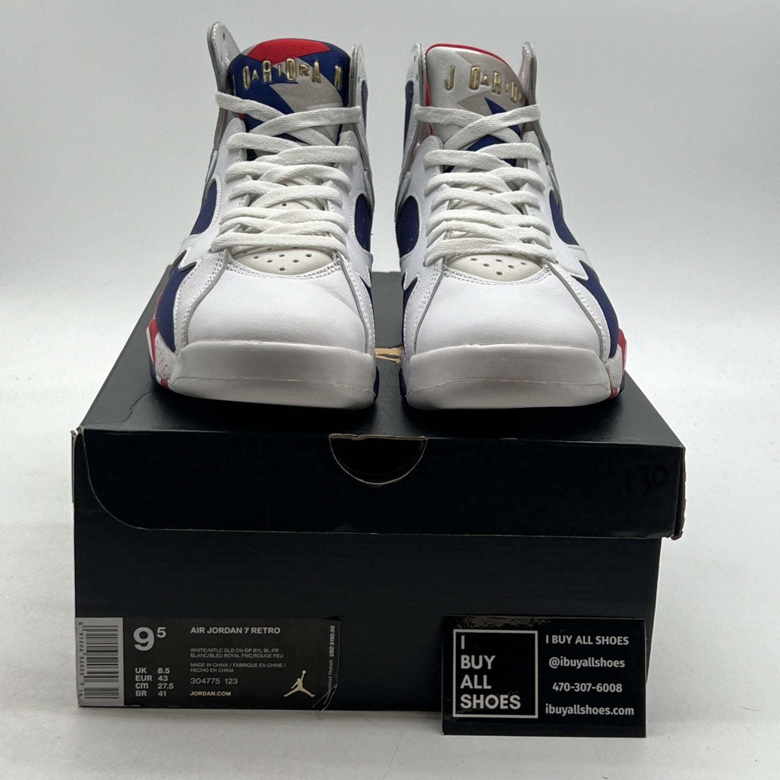 Size 9.5 - Air Jordan 7 Retro Tinker Alternate (304775-123)