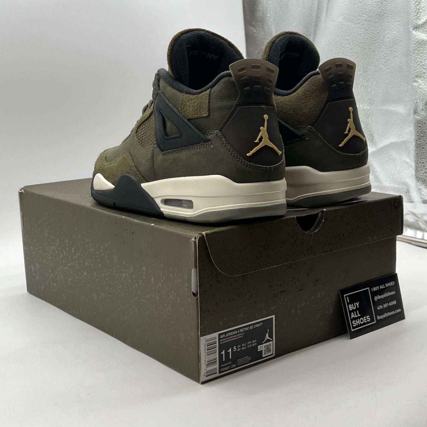 Size 11.5 - Air Jordan 4 SE Retro Low Craft - Olive (FB9927-200)