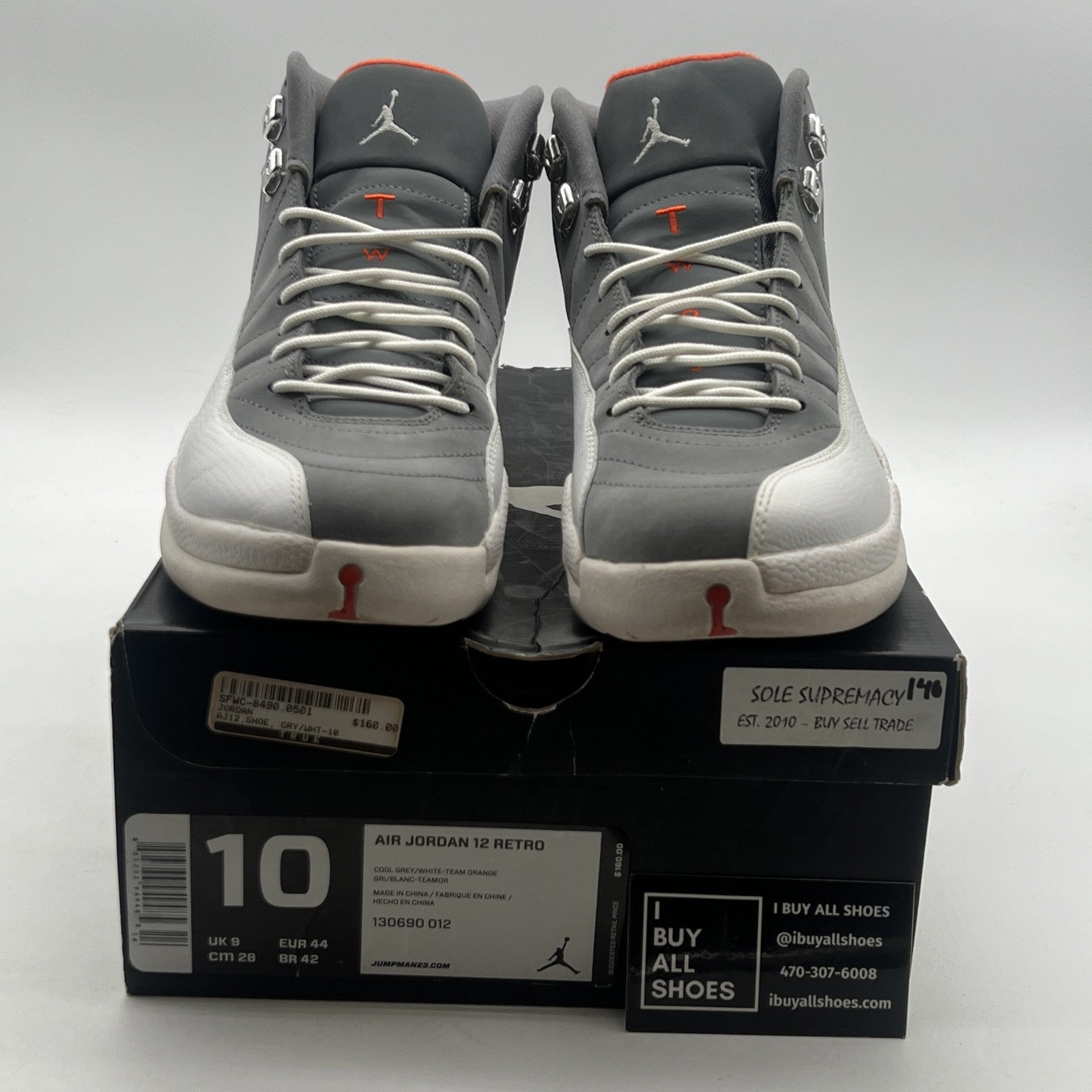 Size 10 - Air Jordan 12 Retro Cool Grey (130690-012)