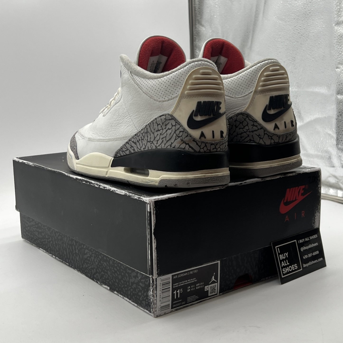Size 11.5 - Air Jordan 3 Retro Mid White Cement Reimagined (DN3707-100)