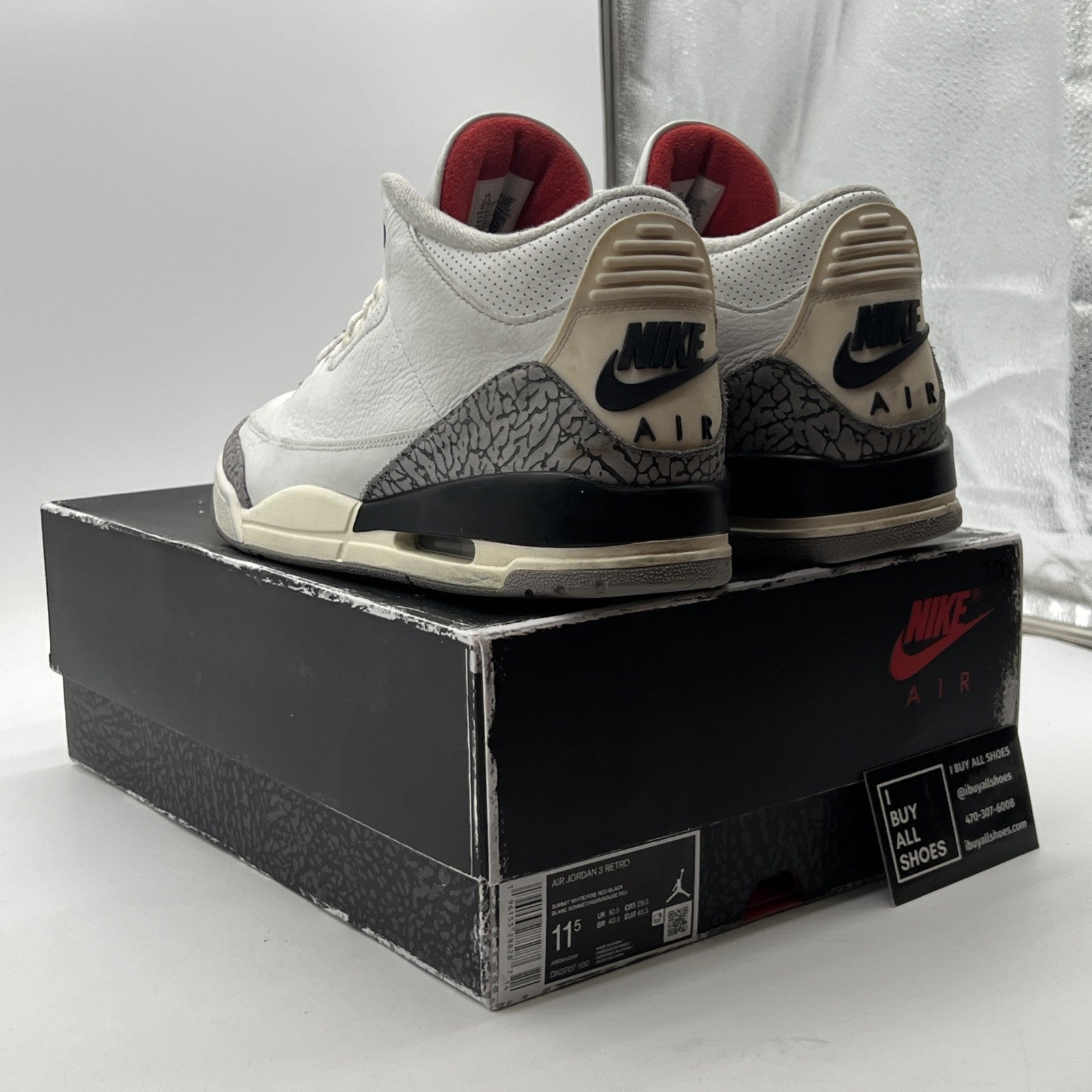 Size 11.5 - Air Jordan 3 Retro Mid White Cement Reimagined (DN3707-100)