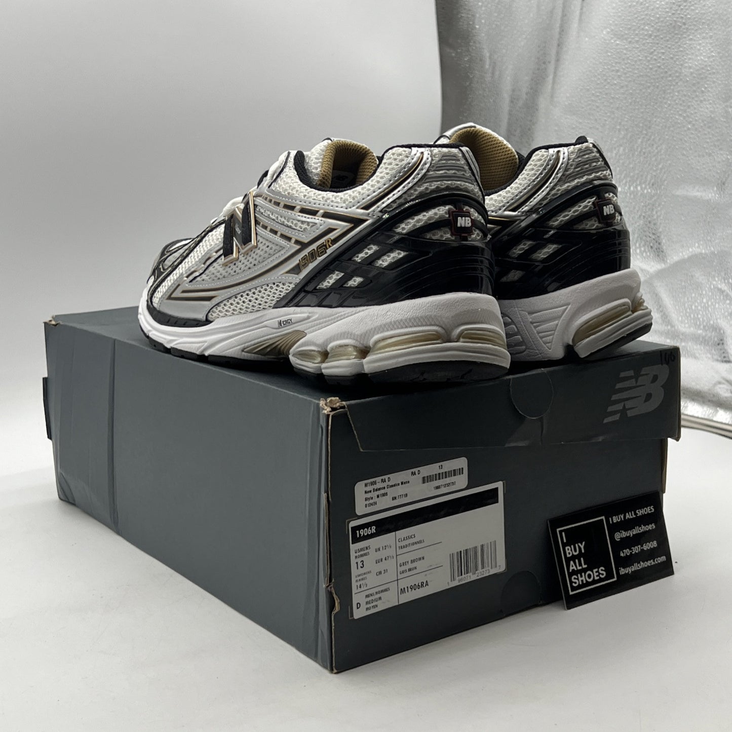 Size 13 - New Balance 1906R Metallic Silver Metallic Gold (M1906RA)