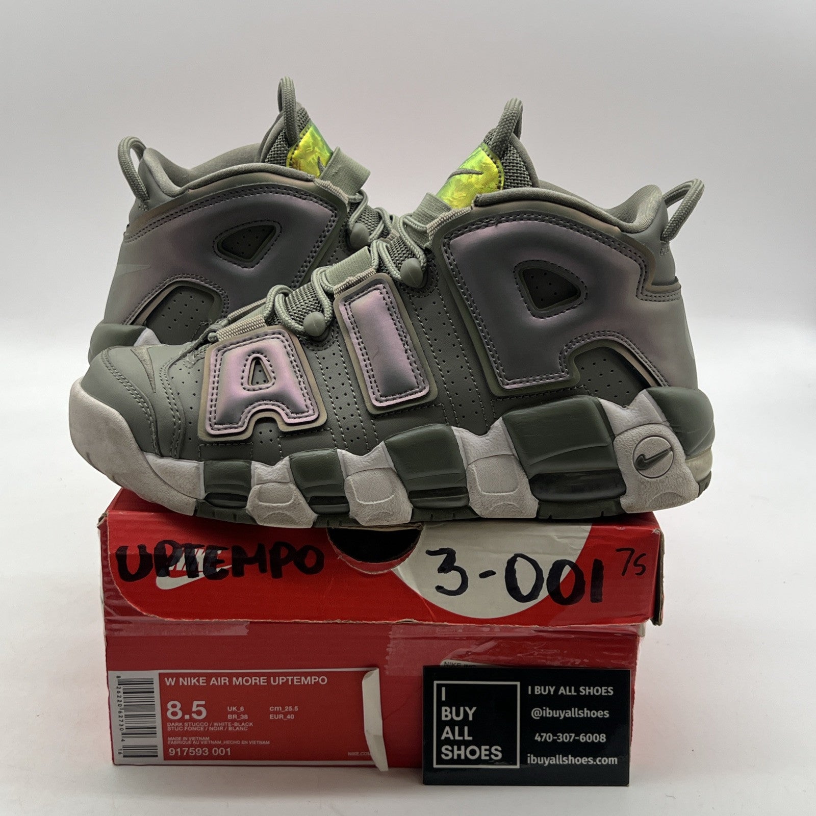 Size 8.5 - Nike Air More Uptempo Shine W (917593-001)