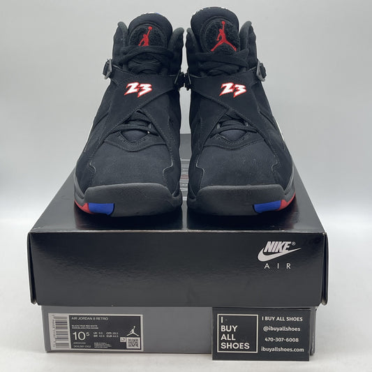 Size 10.5 - Jordan 8 Retro Mid Playoff Red White Black Suede (305381-062)