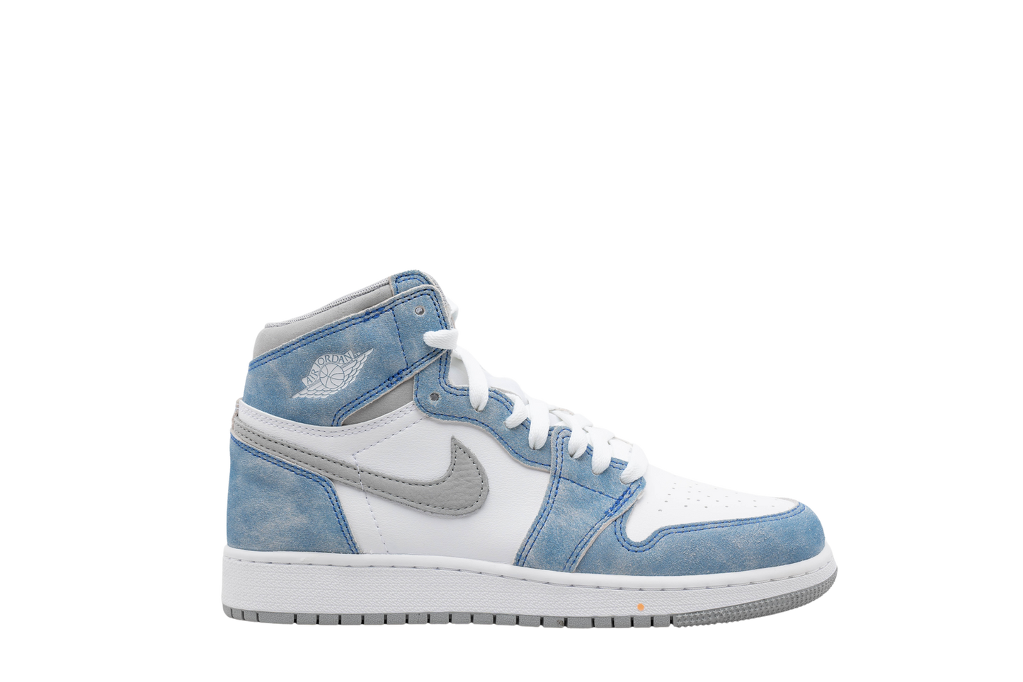 Size 5Y (GS) - Jordan 1 Retro OG High Hyper Royal Grey Suede (575441-402)