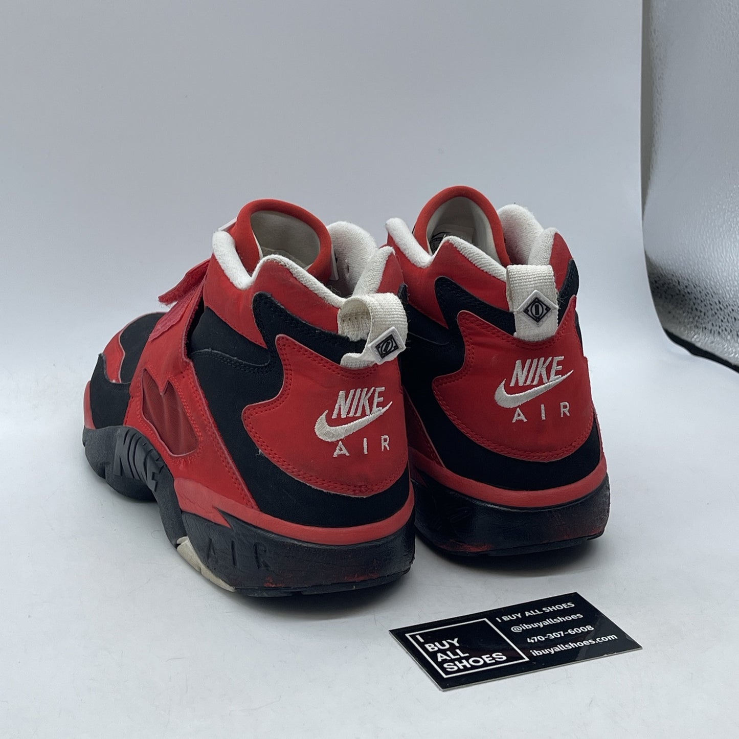 Size 10.5 - Nike Air Diamond Turf Challenge Red Black Suede (309434-007)