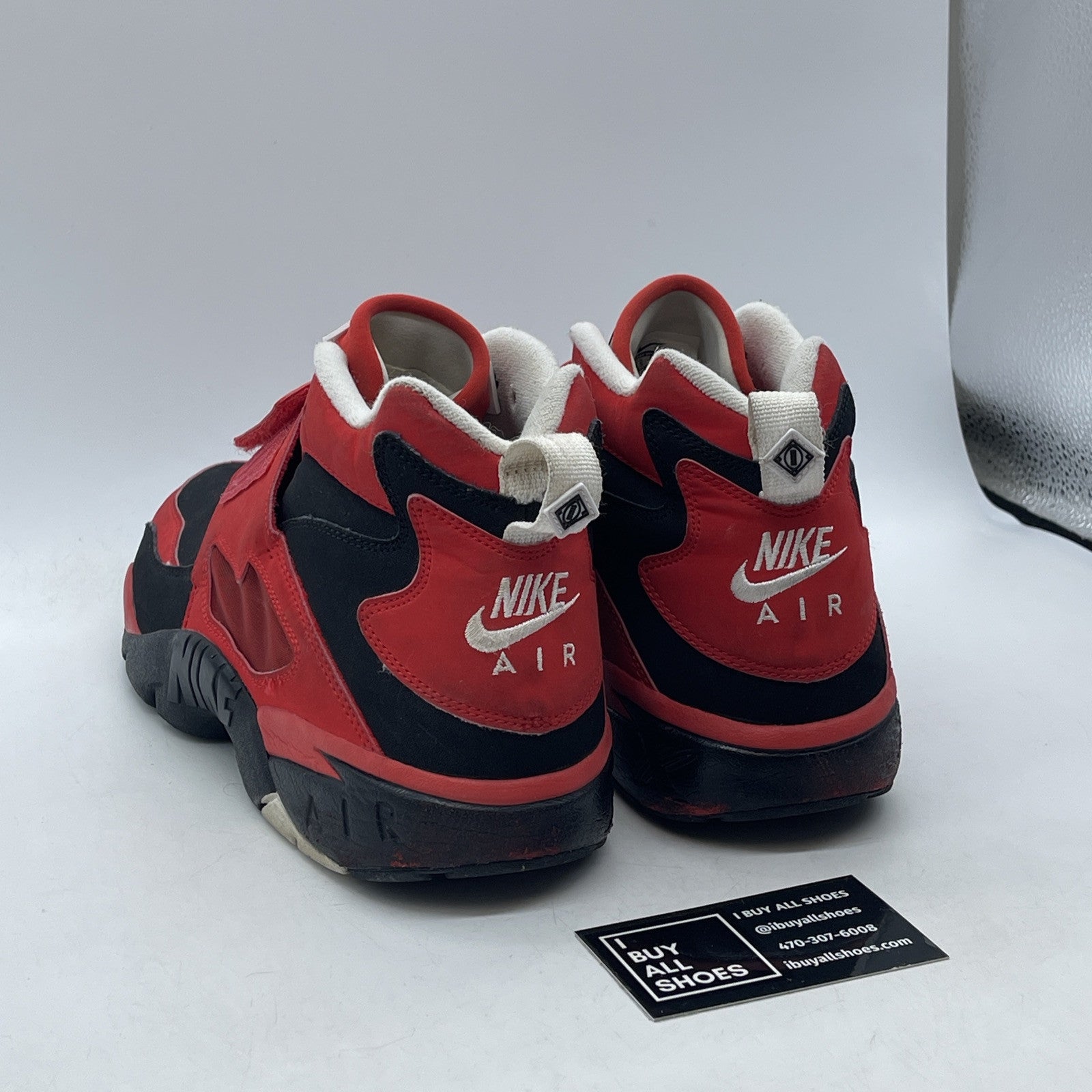 Size 10.5 - Nike Air Diamond Turf Challenge Red Black Suede (309434-007)