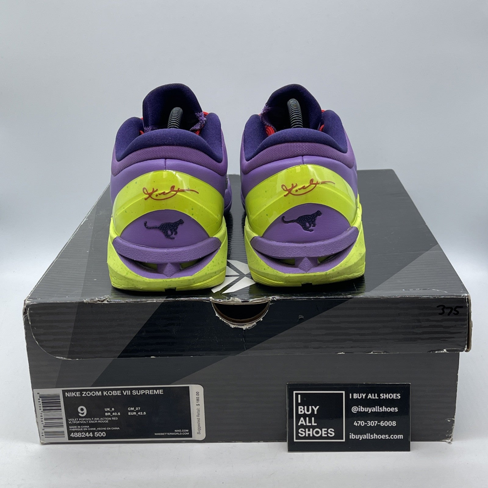 Size 9 - Nike Zoom Kobe 7 Supreme Christmas Purple Suede Leather (488244-500)