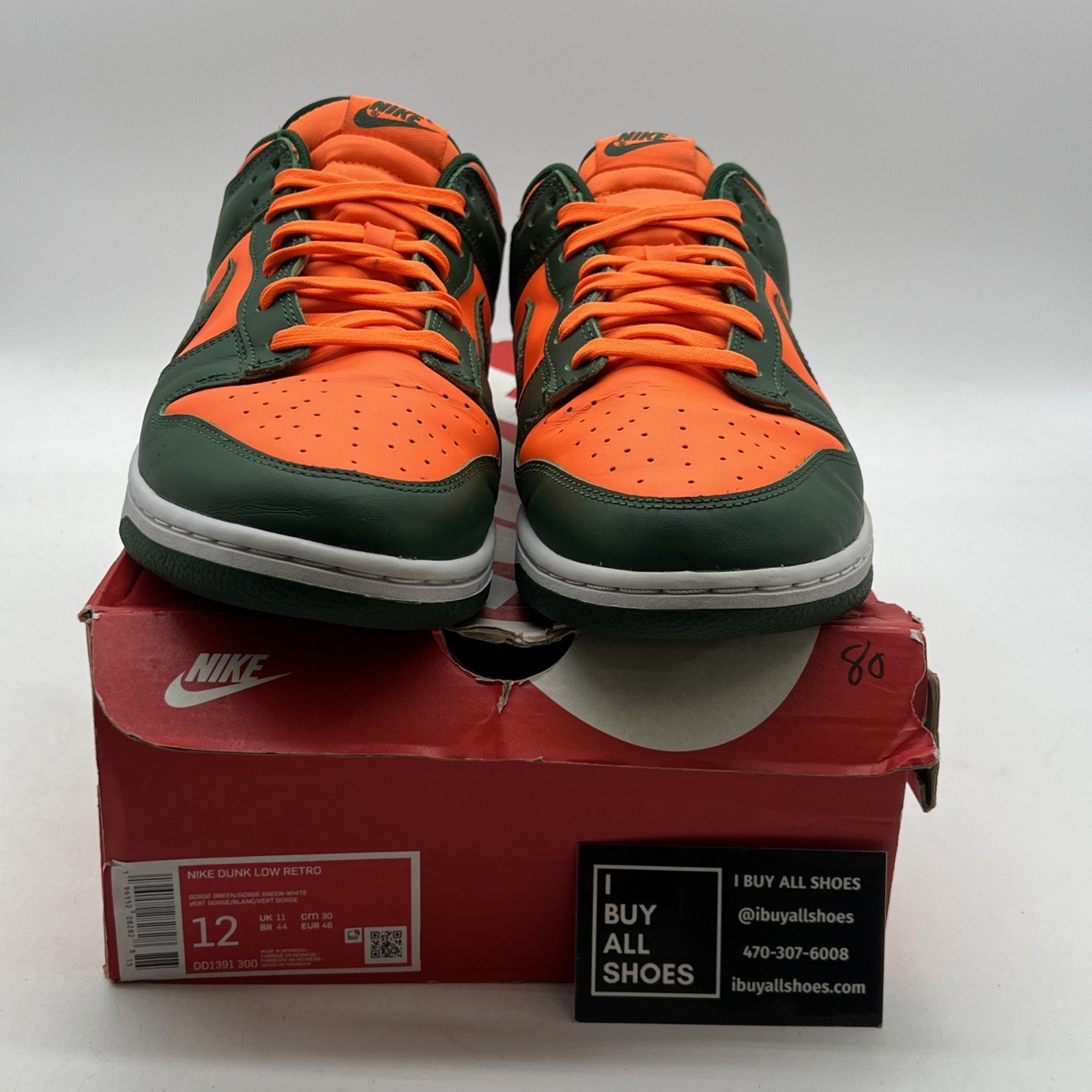 Size 12 - Nike Dunk Low Miami Hurricanes (DD1391-300)
