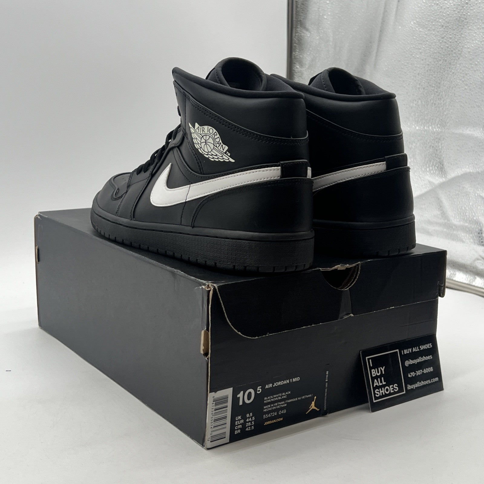 Size 10.5 - Air Jordan 1 Mid Speckle (554724-049)