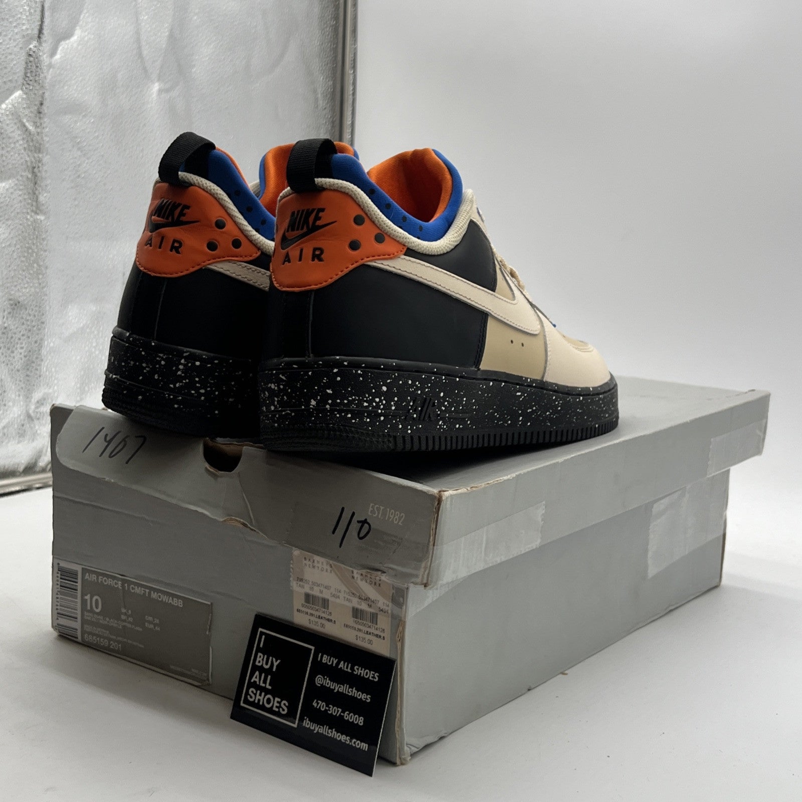 Size 10 - Nike Air Force 1 CMFT Mowabb Brown (658159-201)