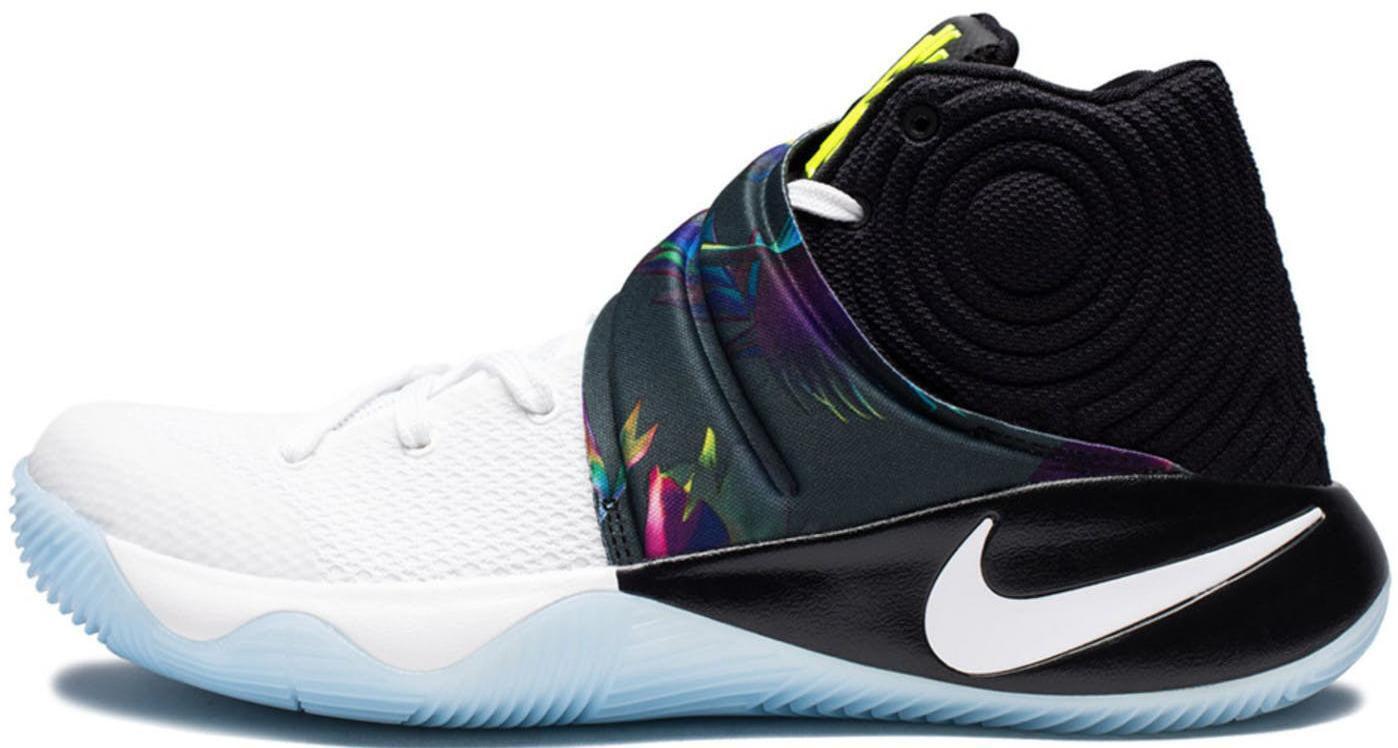 Size 13 - Nike Kyrie 2 Parade White Black Yellow Suede Leather (819583-110)
